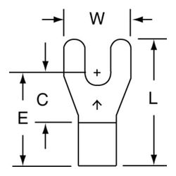 3M M10-6FK Scotchlok Fork Non-Insulated Brazed Seam 12-10 AWG - Micro Parts & Supplies, Inc.