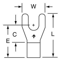 3M M10-8FK Scotchlok Fork Non-Insulated Brazed Seam 12-10 AWG - Micro Parts & Supplies, Inc.