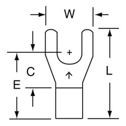 3M M10-10FK Scotchlok Fork Non-Insulated Brazed Seam 12-10 AWG - Micro Parts & Supplies, Inc.