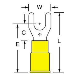 3M MNG10-10FK Scotchlok Fork Nylon Insulated w/Insulation Grip 12-10 AWG - Micro Parts & Supplies, Inc.