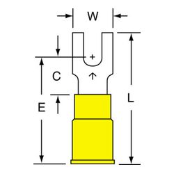 3M MV10-6FBK Scotchlok Block Fork Vinyl Insulated Brazed Seam  - Micro Parts & Supplies, Inc.