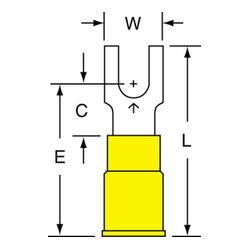 3M MV10-8FBK Scotchlok Block Fork Vinyl Insulated Brazed Seam  - Micro Parts & Supplies, Inc.