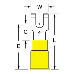 3M MNG10-8FFBK Scotchlok Flanged Block Fork Nylon Insulated w/Insulation Grip  - Micro Parts & Supplies, Inc.