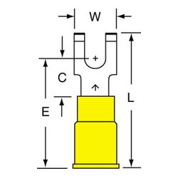 3M MNG10-10FFBK Scotchlok Flanged Block Fork Nylon Insulated w/Insulation Grip  - Micro Parts & Supplies, Inc.