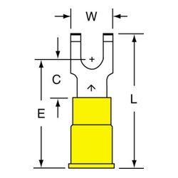 3M MVU10-8FFBK Scotchlok Block Flanged Fork Vinyl Insulated Butted Seam  - Micro Parts & Supplies, Inc.