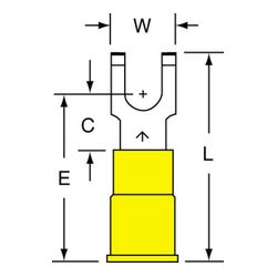 3M MVU10-10FFBK Scotchlok Block Flanged Fork Vinyl Insulated Butted Seam  - Micro Parts & Supplies, Inc.