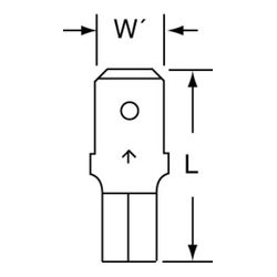 3M MU10-250DMK Scotchlok Male Disconnect Non-Insulated Butted Seam  - Micro Parts & Supplies, Inc.