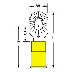 3M MV10-610RK Scotchlok Multi-Stud Ring Tongue Vinyl Insulated Brazed Seam  - Micro Parts & Supplies, Inc.