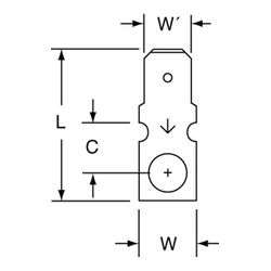 3M MA250DM/10RRK Scotchlok Double Male Ring Tongue Non-Insulated Rectangular - Micro Parts & Supplies, Inc.