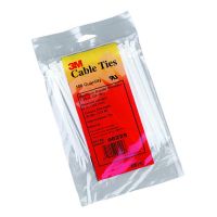 3M Intermediate Cable Tie 06225, Natural, 6 in, 100 per bag