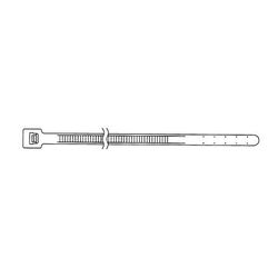 3M Intermediate Cable Tie 06271, Weather-Resistant, Black, 6 in, 1000 per bag