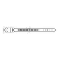 3M Standard Mounting Cable Tie 06232, #10 Screw, Natural, 8 in, 100 per bag