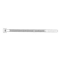 3M Standard Mounting Cable Tie 06256, #10 Screw, Natural, 8 in, 1000 per bag