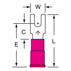 3M MVU18-4FB/SK Scotchlok Block Fork Vinyl Insulated Butted Seam  - Micro Parts & Supplies, Inc.