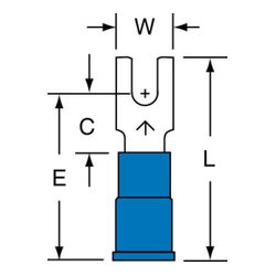 3M MVU14-4FB/SK Scotchlok Block Fork Vinyl Insulated Butted Seam  - Micro Parts & Supplies, Inc.