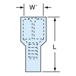 3M MNU14-250DFIK Scotchlok Female Disconnect Fully Nylon Insulated Butted Seam  - Micro Parts & Supplies, Inc.