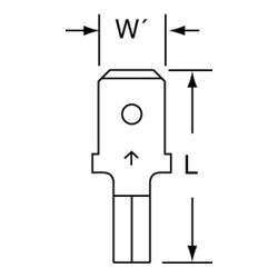 3M MU18-250DMK Scotchlok Male Disconnect Non-Insulated Butted Seam  - Micro Parts & Supplies, Inc.