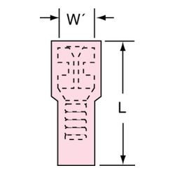 3M MNU18-187DFIK Scotchlok Female Disconnect Fully Nylon Insulated Butted Seam  - Micro Parts & Supplies, Inc.