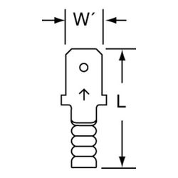 3M MU18-187DMK Scotchlok Male Disconnect Non-Insulated Butted Seam  - Micro Parts & Supplies, Inc.