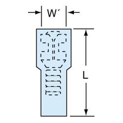 3M MNU14-187DFIK Scotchlok Female Disconnect Fully Nylon Insulated Butted Seam  - Micro Parts & Supplies, Inc.