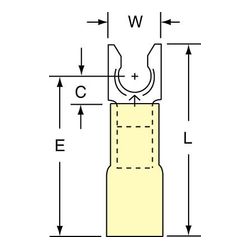 3M MH10-10FLK Scotchlok Locking Fork Heat Shrink Brazed Seam  - Micro Parts & Supplies, Inc.