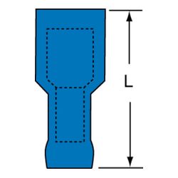 3M MNHU14-250DFIK Scotchlok Female Disconnect Heat Shrink Fully Nylon Insulated Butted Seam  - Micro Parts & Supplies, Inc.