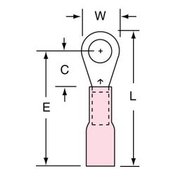3M MH18-10R/LK Scotchlok Ring Tongue Heat Shrink Brazed Seam  - Micro Parts & Supplies, Inc.