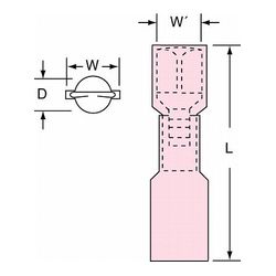 3M MNHU18-250DFIK Scotchlok Female Disconnect Heat Shrink Fully Nylon Insulated Butted Seam  - Micro Parts & Supplies, Inc.