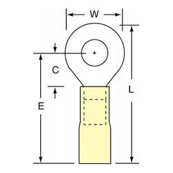 3M MH10-14RK Scotchlok Ring Tongue Heat Shrink Brazed Seam  - Micro Parts & Supplies, Inc.