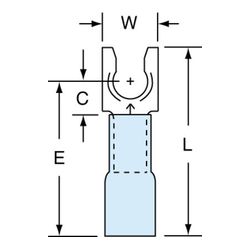 3M MH14-8FLK Scotchlok Locking Fork Heat Shrink Brazed Seam  - Micro Parts & Supplies, Inc.