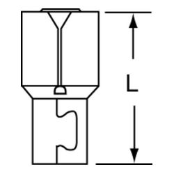 3M MI10-250DFK Scotchlok Female Disconnect Non-Insulated Butted Seam w/Interlocking Barrel  - Micro Parts & Supplies, Inc.