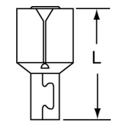 3M Scotchlok Female Disconnect, Non-Insulated Butted Seam w/Interlocking Barrel MI18-250DFK, 22-18 AWG