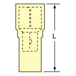 3M MNI10-250DFIK Scotchlok Female Disconnect Nylon Fully Insulated Butted Seam w/Interlocking Barrel  - Micro Parts & Supplies, Inc.