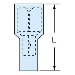 3M MNI14-250DFIK Scotchlok Female Disconnect Nylon Fully Insulated Butted Seam w/Interlocking Barrel  - Micro Parts & Supplies, Inc.