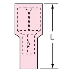 3M MNI18-250DFIK Scotchlok Female Disconnect Nylon Fully Insulated Butted Seam w/Interlocking Barrel  - Micro Parts & Supplies, Inc.