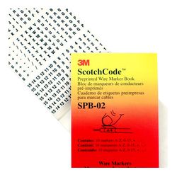 3M SPB-02 Scotchcode Pre-Printed Wire Marker Book - Micro Parts & Supplies, Inc.