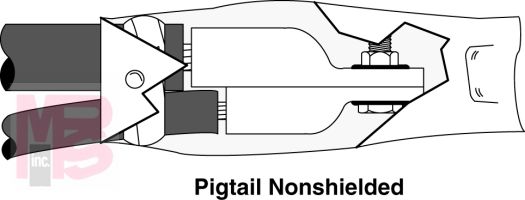 3M 5316 Motor Lead Pigtail Splice 5-8 kV Non-Shielded 8-4 AWG (feeder) 10-4 AWG (motor lead) - Micro Parts & Supplies, Inc.