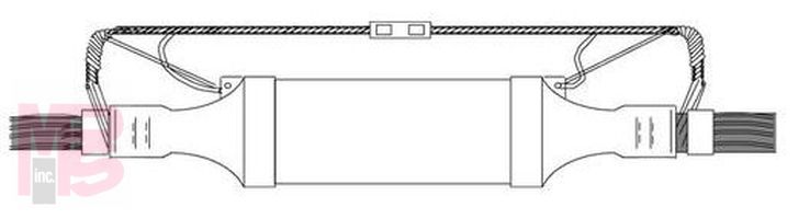 3M Molded Rubber Splice QS II 5411-CI-T4  CN and JCN Cable  15 kV  1 per case