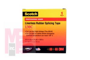 3M Scotch 130C Linerless Rubber Splicing Tape 2 in x 30 ft x .030 in 