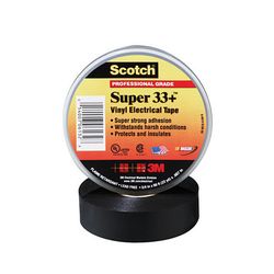 Scotch Super 33+ Vinyl Electrical Tape Dispenser Pack D, 3/4 in x 66 ft (19 mm x 20,1 m), 100 per case