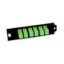 3M 8406BK-CSA SC/APC SM Plate 6 Port Angle Polish with Couplings Black - Micro Parts & Supplies, Inc.