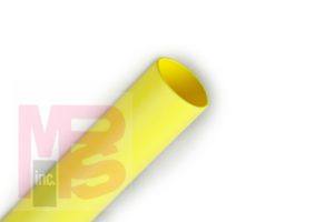 3M Heat Shrink Thin-Wall Tubing FP301-1/2-48"-Yellow-100 Pcs, 48 in Length sticks, 100 pieces/case