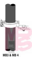 3M PT4SMB Pass-Through Single Mounting Brackets Used in conjunction with the 4" Square - Micro Parts & Supplies, Inc