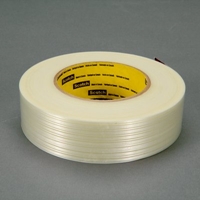 3M Scotch(R) Filament Tape 8916V Clear, 108 mm x 55 m, 8 rolls per case