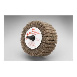 Scotch-Brite Roloc+ Cut and Polish Flap Brush, 3 in x 1-3/8 in A MED, 10 per case