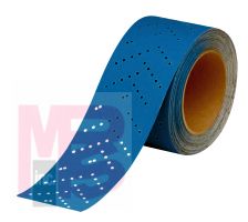 3M Hookit Blue Abrasive Sheet Roll Multi-hole 36198 2.75 in x 13 y600 4 boxes per case