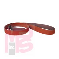 3M Cloth Belt 707E  3 in x 132 in  80 JE-weight  Single-Flex  Film-Lok  Scalloped A