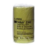 3M Stikit Gold Disc Roll, 01213, 6 in, P80A, 75 discs per roll, 12 rolls per case