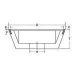 3M CBN Resin Wheel 143BI 11V9, 5 in x 1.75 in x 1.25 in X=0.0625 in U=0.4375 in, 100, 1 per case