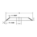 3M CBN Polyimide Wheel 164PL, 1V1, 5 in x 0.375 in x 1.25 in, X=0.25, V=45, B180, 1 per case